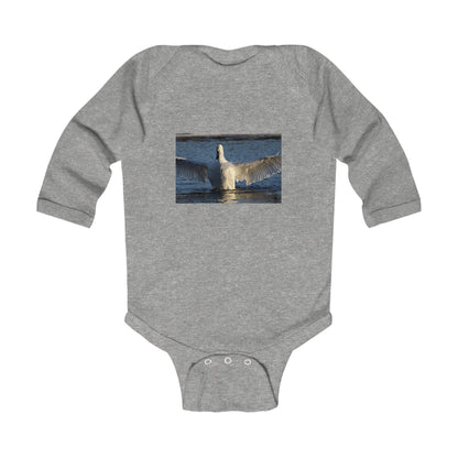 Infant Bodysuit with Swan Photo — Cute Waterfowl Baby Onesie