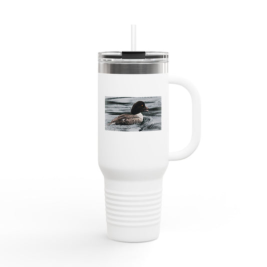 40oz Insulated Travel Mug with Duck Photo – Thermal Tumbler for Birdwatchers & Outdoor Lovers