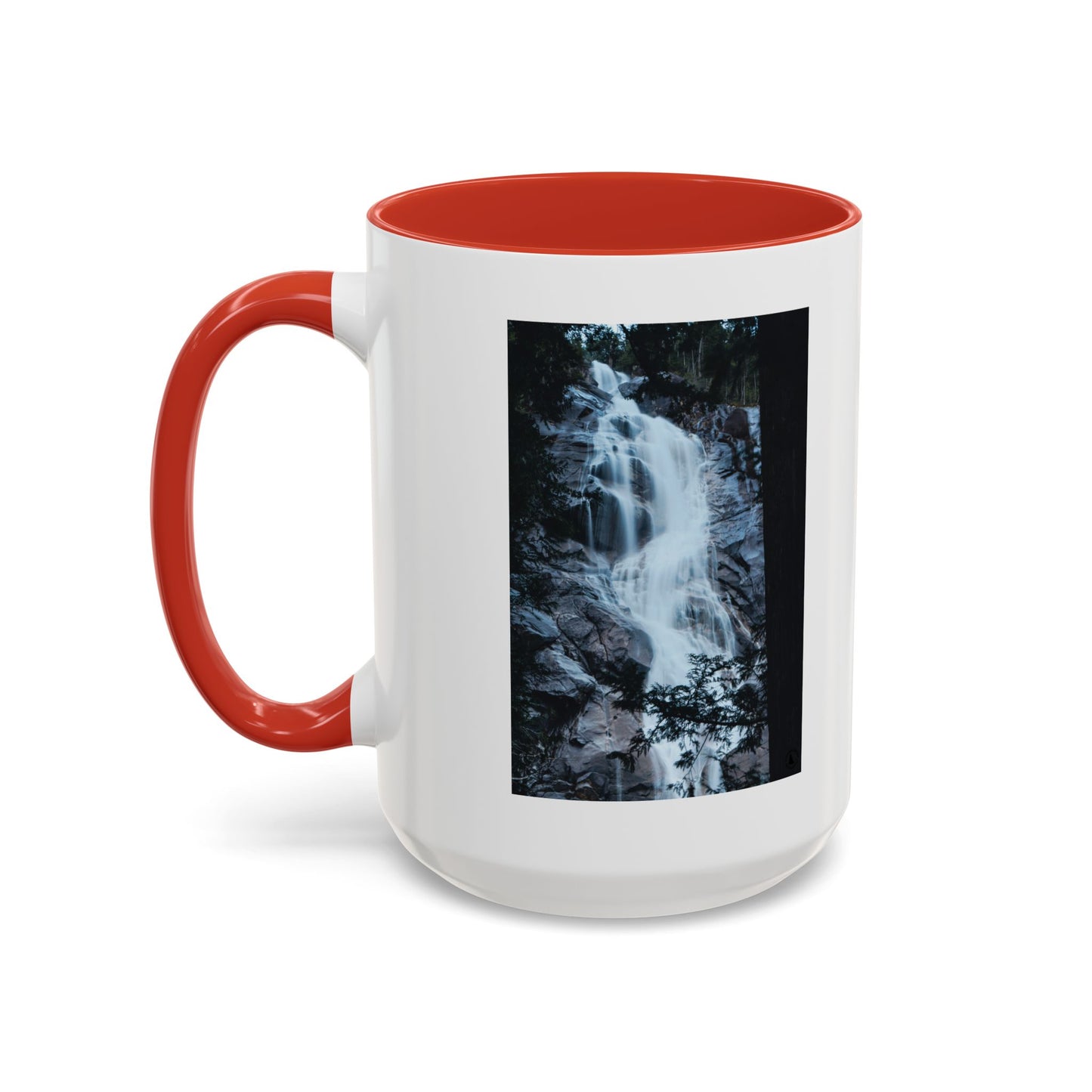 Waterfall Photo Accent Coffee Mug – Scenic Nature Travel Gift (11/15oz)