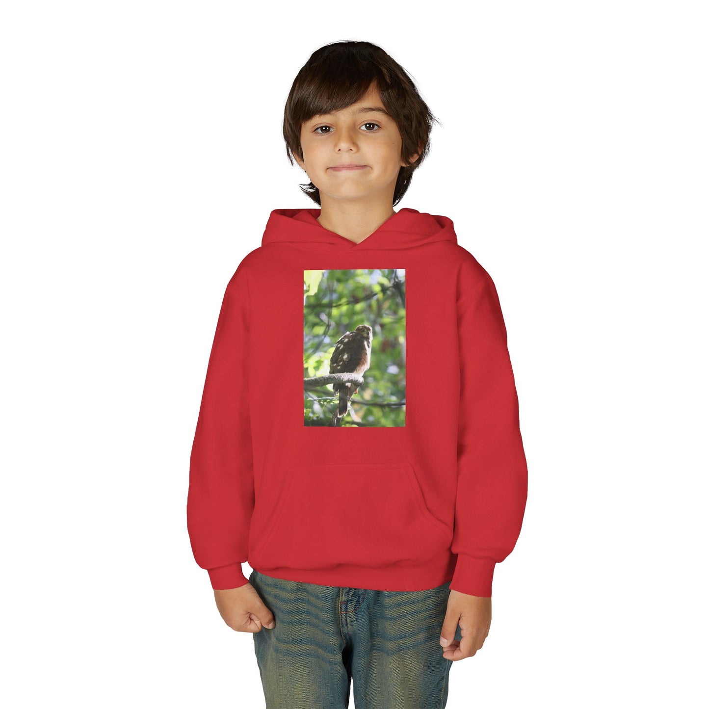Youth Hoodie — Woodland Sparrow Photo Pullover