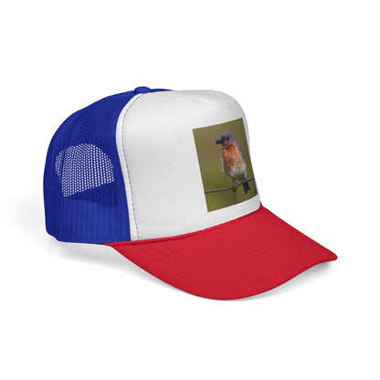 Eastern Bluebird Trucker Cap — Vintage Nature Hat for Birdwatchers