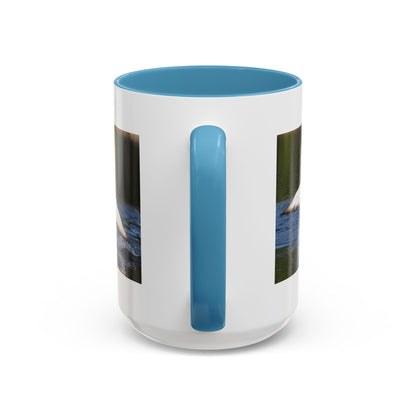 Loons Taking Off Accent Coffee Mug — Wildlife Nature Bird Lover Gift