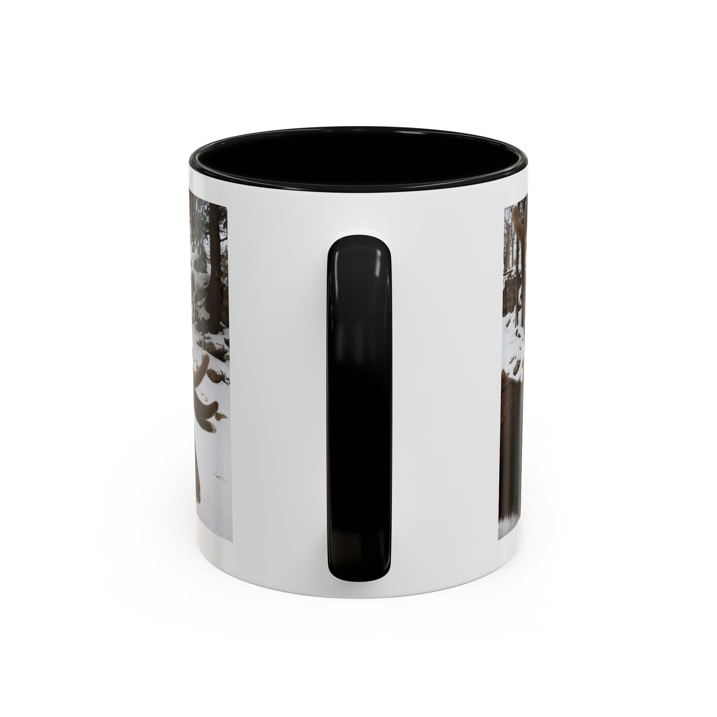 Elk in Snow Accent Coffee Mug — Nature Wildlife Photo Mug (11/15oz)