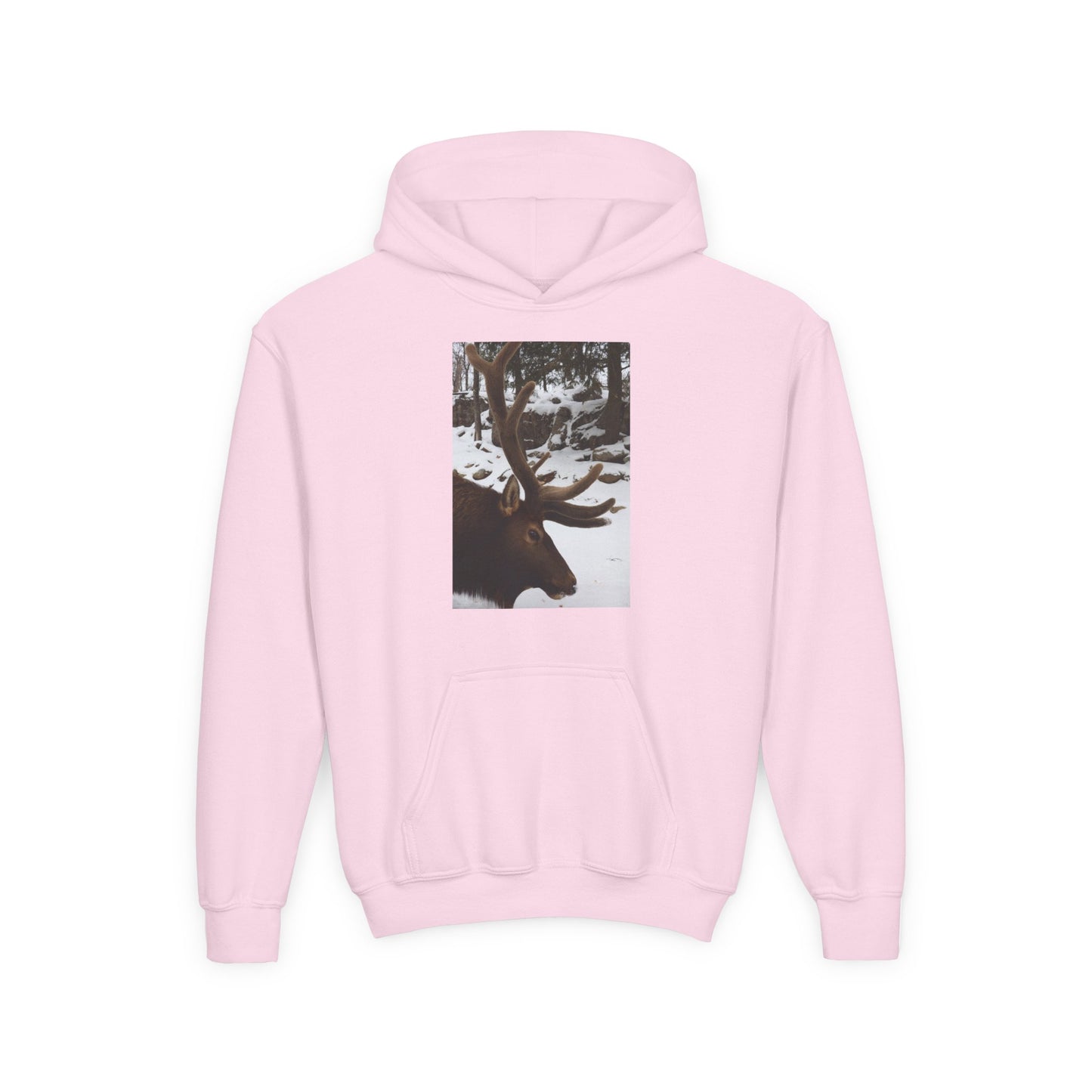 Moose Portrait Hoodie | Youth Hooded Sweatshirt