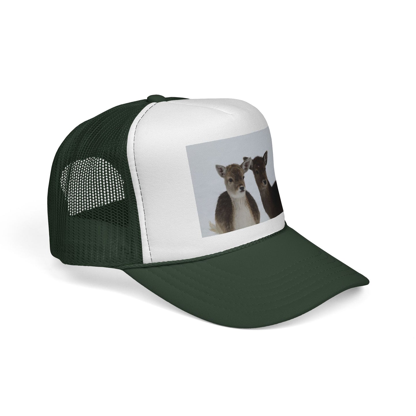 Deer Couple Trucker Cap — Cute Wildlife Snapback Hat