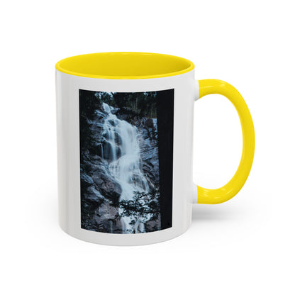 Waterfall Photo Accent Coffee Mug – Scenic Nature Travel Gift (11/15oz)