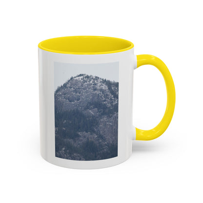 Mountain Peak Accent Coffee Mug – Snowy Forest Photo 11oz/15oz