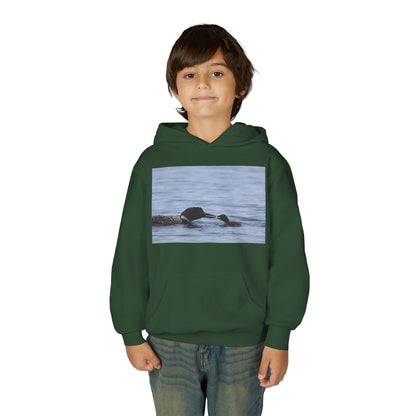 Youth Hoodie with Swimming Otters Photo – Cute River Otter Kids Sweatshirt