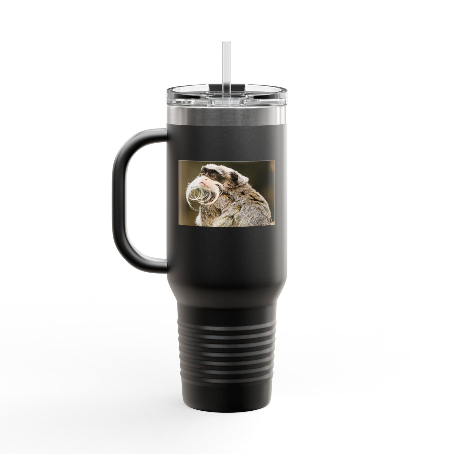 40oz Insulated Travel Mug – Cute Sloth Drinking Coffee Photo