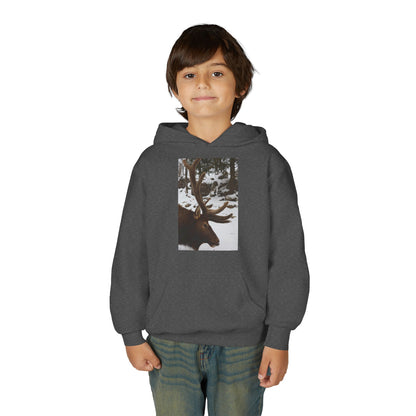Moose Portrait Hoodie | Youth Hooded Sweatshirt