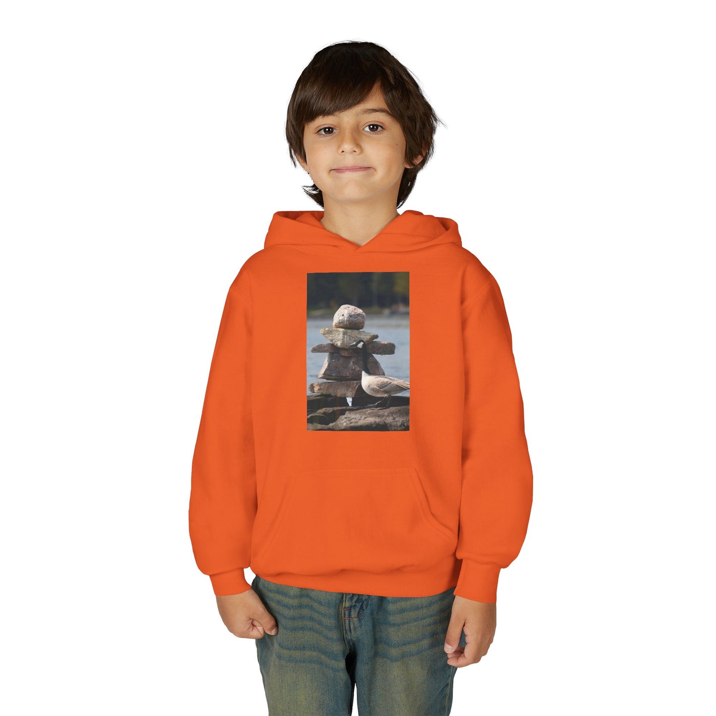 Youth Hoodie with Cute Duck Plush Photo — Kids' Cozy Animal Pullover