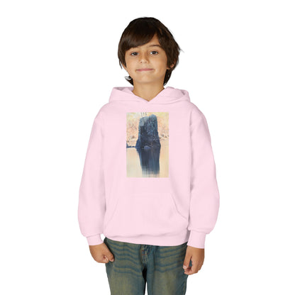 Youth Hoodie with Serene Lake Reflection Photo — Nature-Inspired Kids’ Pullover