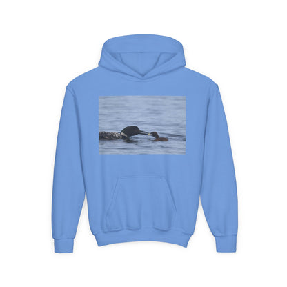 Youth Hoodie with Swimming Otters Photo – Cute River Otter Kids Sweatshirt