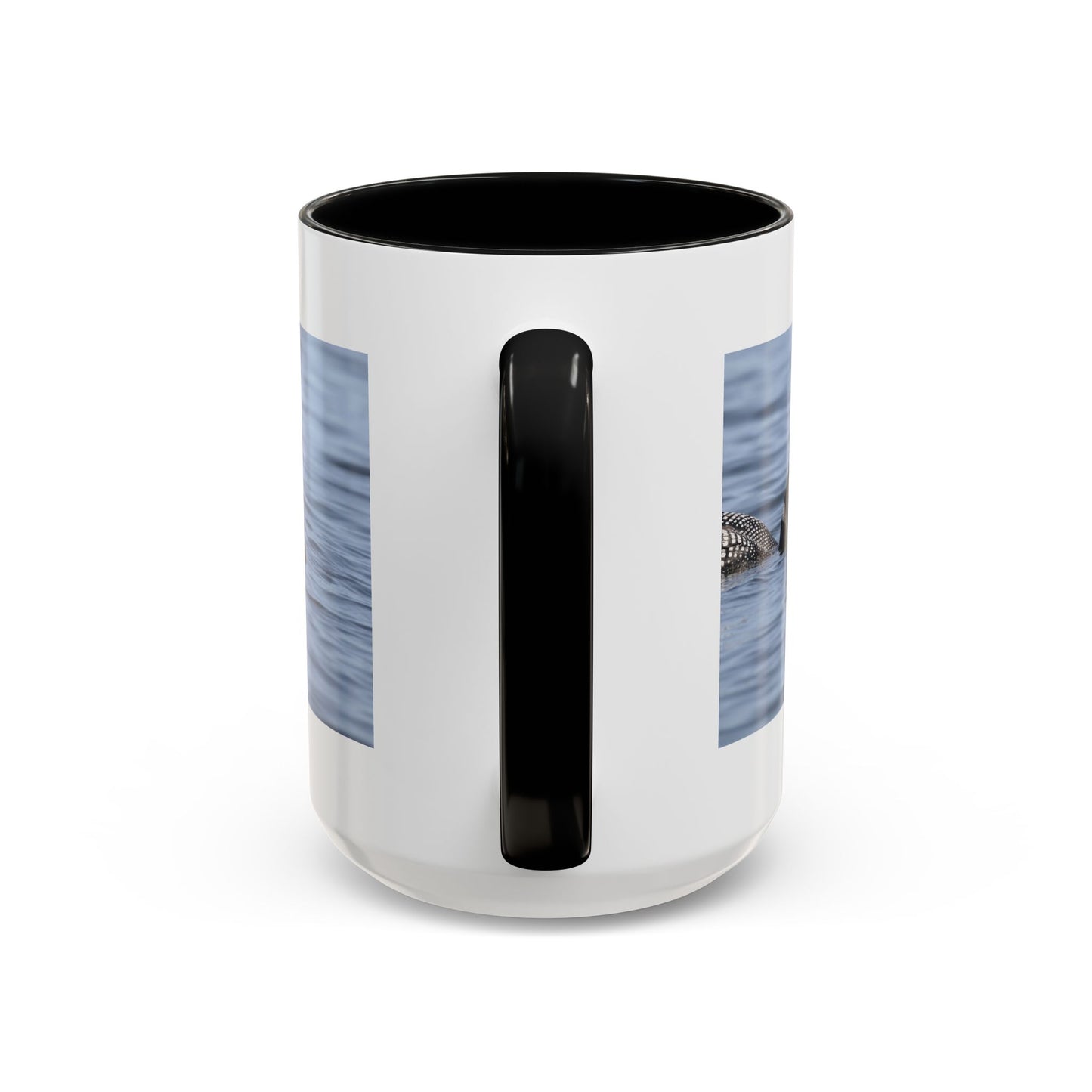 Loon Family Accent Coffee Mug — Scenic Lake Bird Photography (11/15oz)