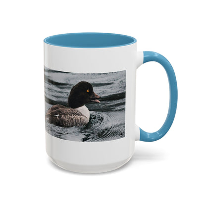 Goldeneye Duck Photo Accent Coffee Mug — Wildlife Nature Lover Gift (11/15 oz)