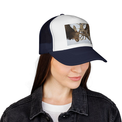 Elk Antler Clash Trucker Cap — Wildlife Hunting Outdoors Hat