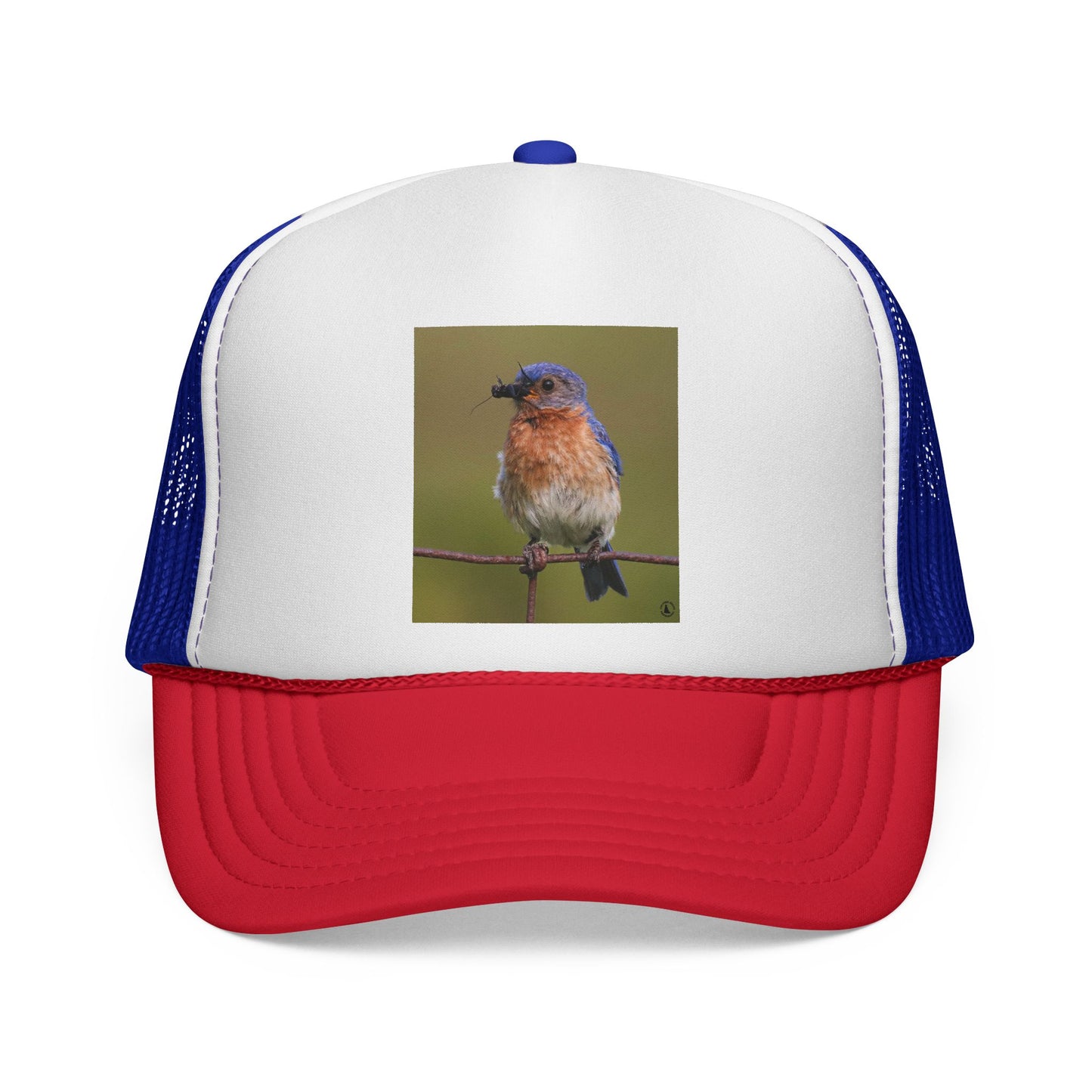 Eastern Bluebird Trucker Cap — Vintage Nature Hat for Birdwatchers