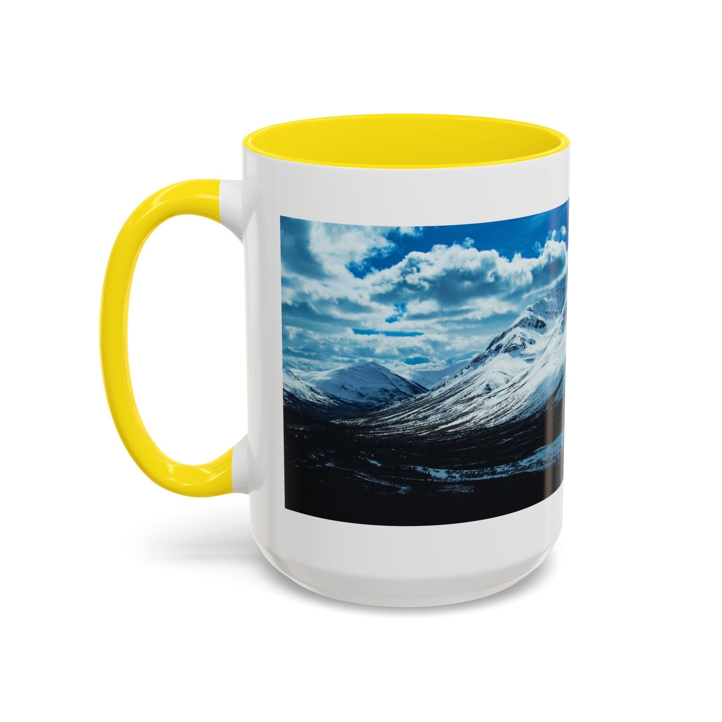 Mountain Landscape Accent Coffee Mug - Snowy Peaks Scenic 11/15oz