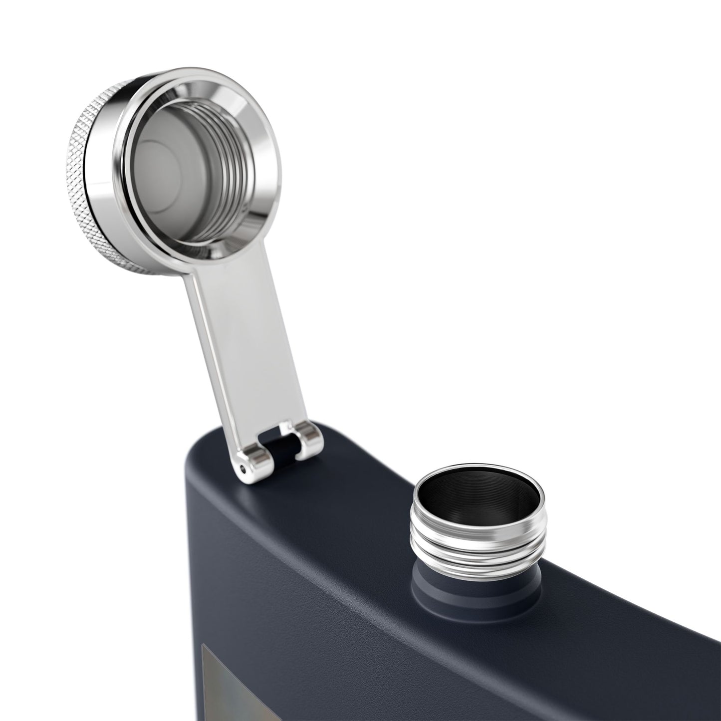 6oz Stainless Steel Flask with Golden Lion Tamarin Photo