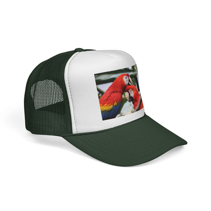 Parrot Love Trucker Cap — Tropical Scarlet Macaw Mesh Hat