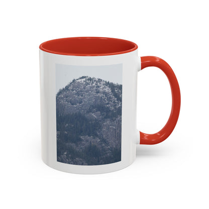 Mountain Peak Accent Coffee Mug – Snowy Forest Photo 11oz/15oz