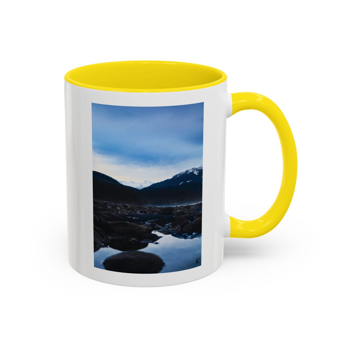 Mountain Lake Accent Coffee Mug — Scenic Wilderness Photo Travel Gift (11/15oz)