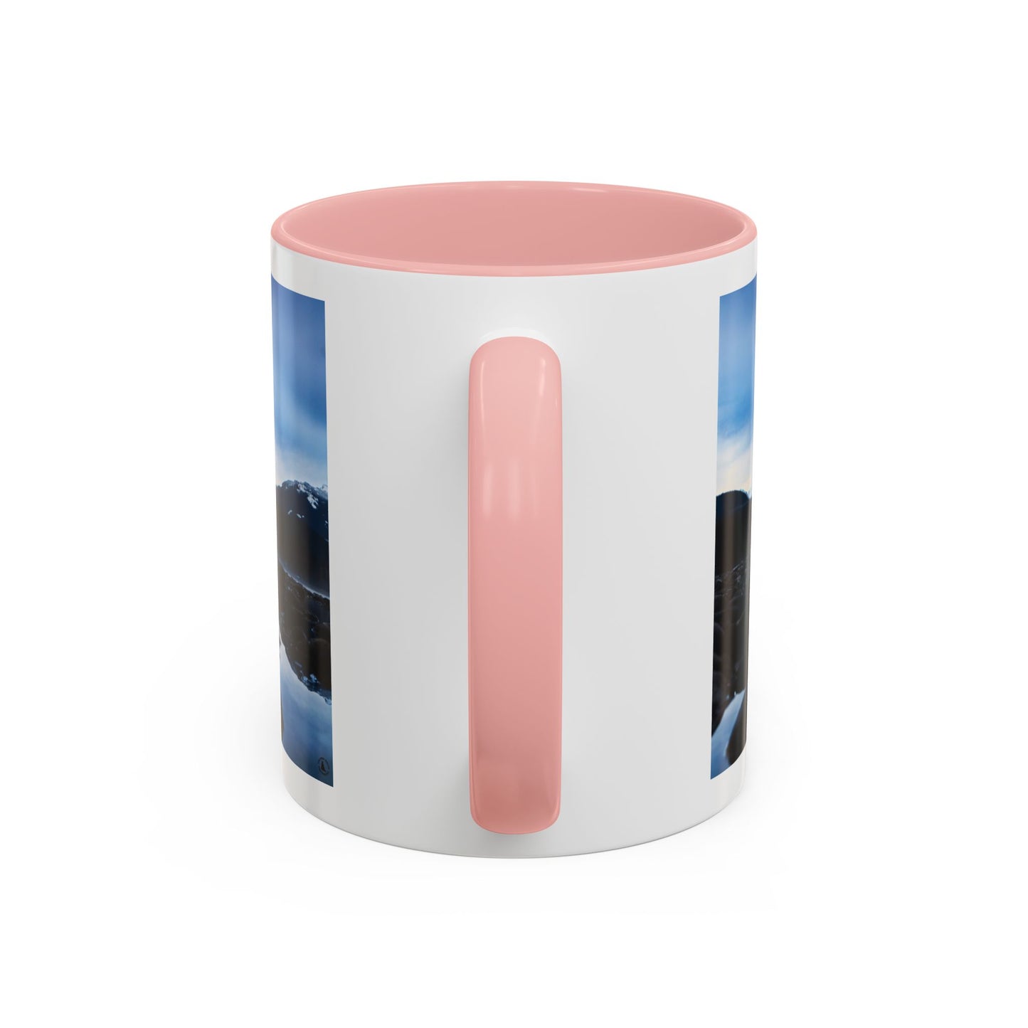 Mountain Lake Accent Coffee Mug — Scenic Wilderness Photo Travel Gift (11/15oz)