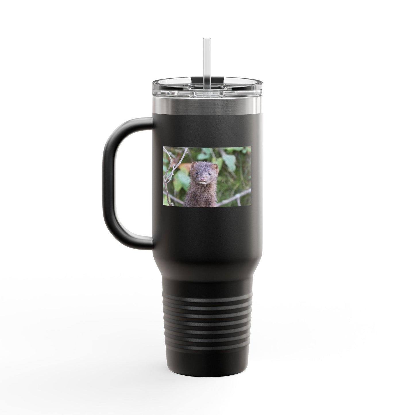 Otter Photo 40oz Insulated Travel Mug — Cute Wildlife Stainless Tumbler
