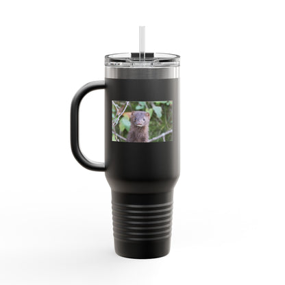 Otter Photo 40oz Insulated Travel Mug — Cute Wildlife Stainless Tumbler