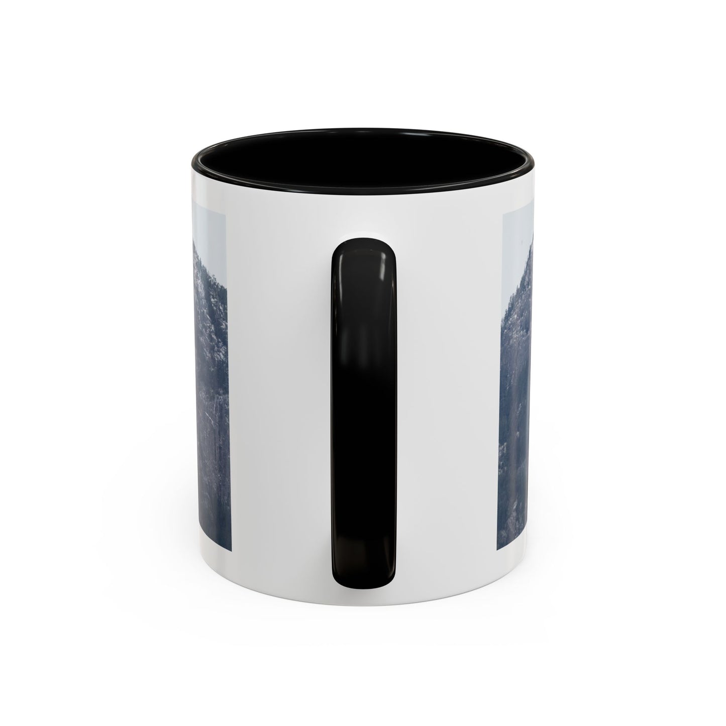 Mountain Peak Accent Coffee Mug – Snowy Forest Photo 11oz/15oz