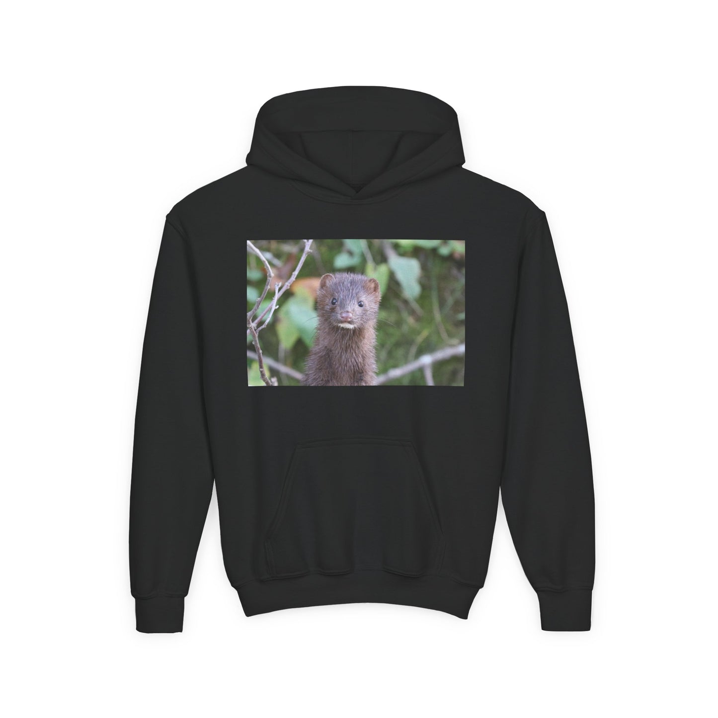 Otter Portrait Youth Hoodie — Cute Nature Animal Sweatshirt for Kids