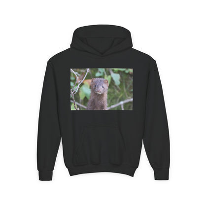 Otter Portrait Youth Hoodie — Cute Nature Animal Sweatshirt for Kids