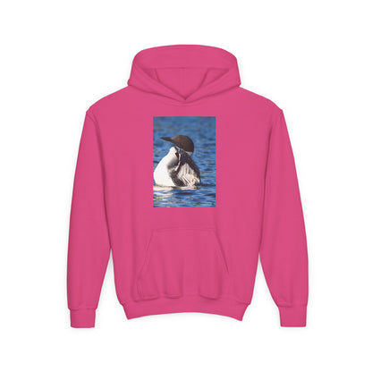 Youth Hoodie with Common Loon Photo – Nature-Lover Kids Pullover