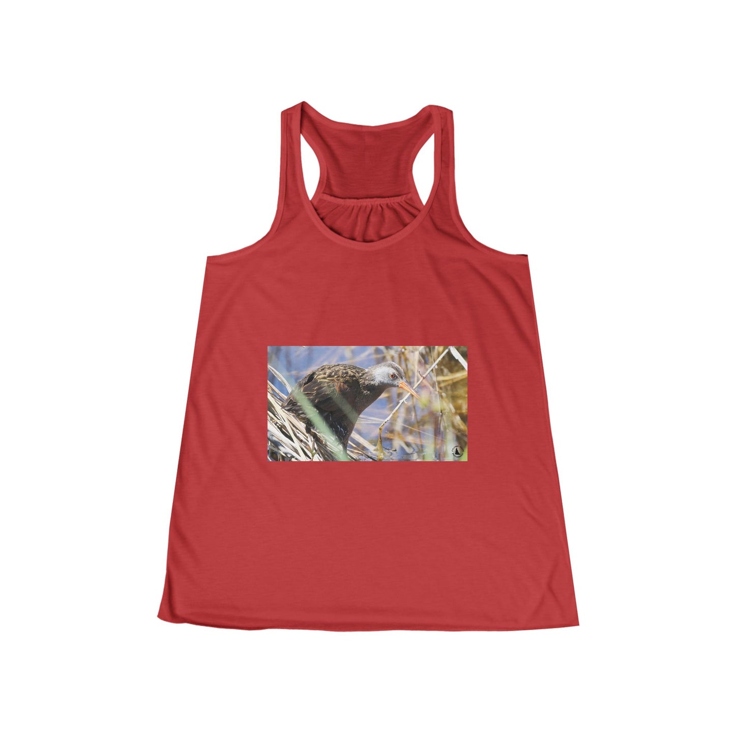Raven in Reeds Women's Racerback Tank — Nature Bird Photography Tee