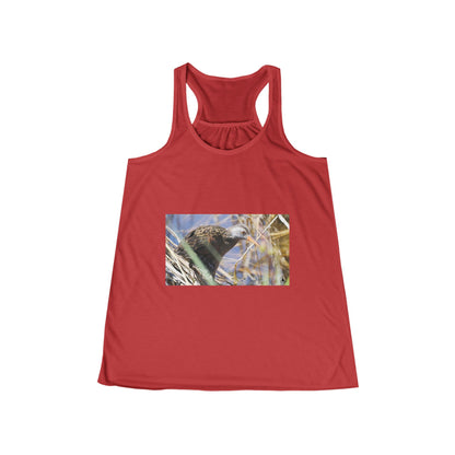 Raven in Reeds Women's Racerback Tank — Nature Bird Photography Tee
