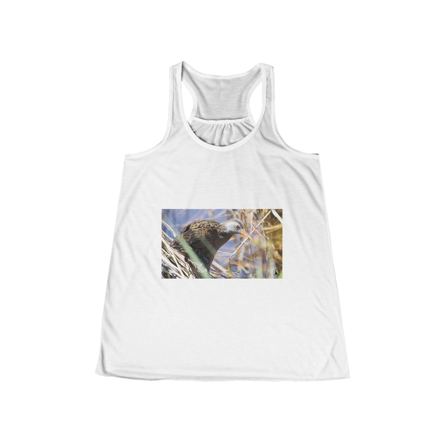 Raven in Reeds Women's Racerback Tank — Nature Bird Photography Tee