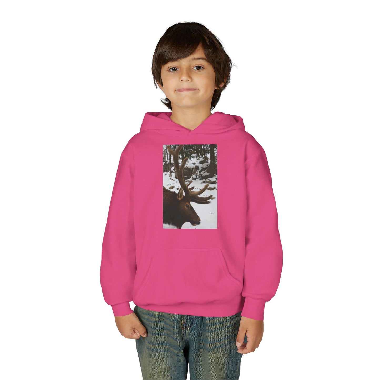 Moose Portrait Hoodie | Youth Hooded Sweatshirt