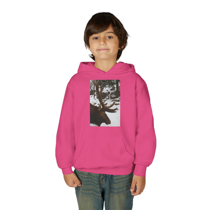 Moose Portrait Hoodie | Youth Hooded Sweatshirt