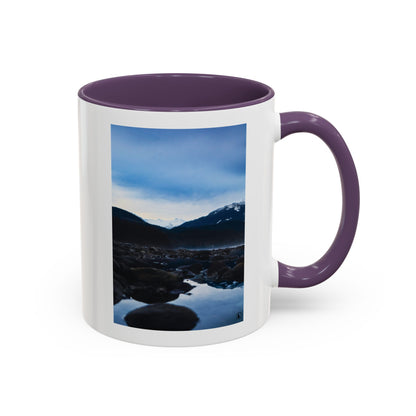 Mountain Lake Accent Coffee Mug — Scenic Wilderness Photo Travel Gift (11/15oz)