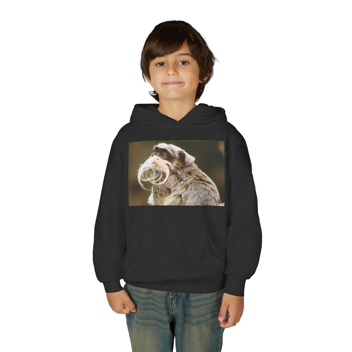Youth Hoodie with Mustached Tamandua Anteater Photo – Cute Animal Kids Sweatshirt