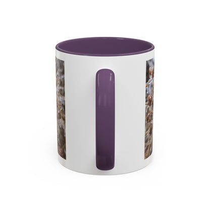 Ice-Coated Berries Accent Coffee Mug (11/15 oz) — Winter Nature Photo