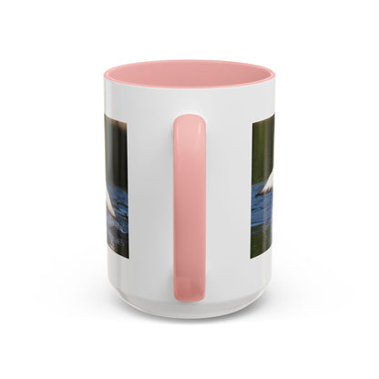 Loons Taking Off Accent Coffee Mug — Wildlife Nature Bird Lover Gift