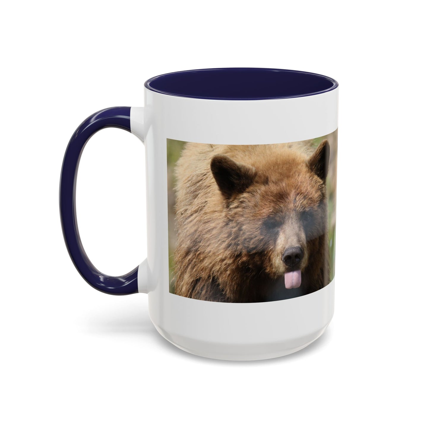 Funny Brown Bear Photo Accent Coffee Mug (11/15 oz)
