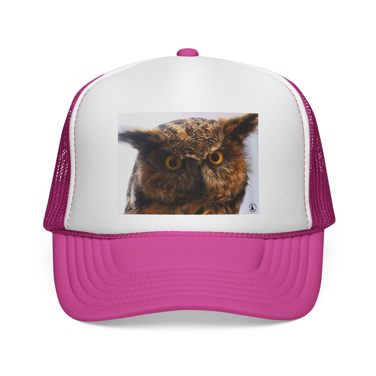 Owl Portrait Trucker Cap — Rustic Wildlife Snapback Hat