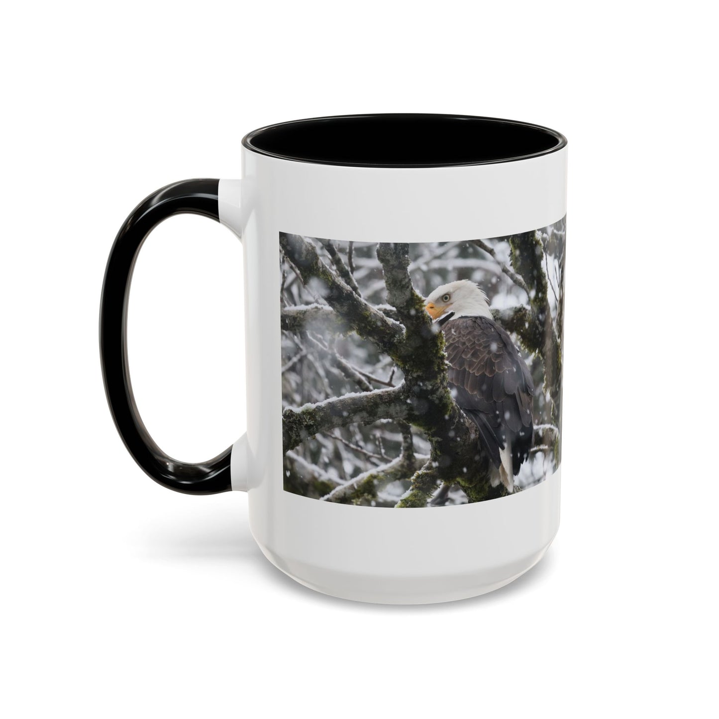 Bald Eagle Winter Photo Coffee Mug — 11/15oz Accent Mug