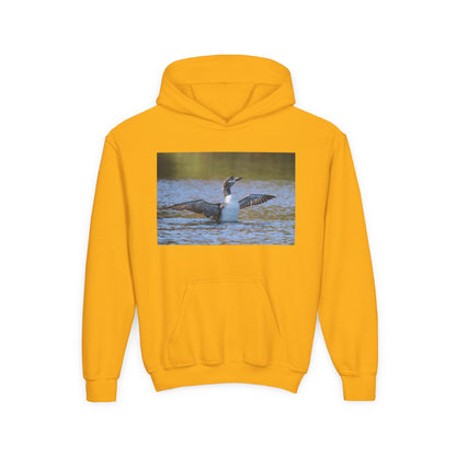 Youth Hoodie with Loon Photo – Nature Birdwatching Pullover
