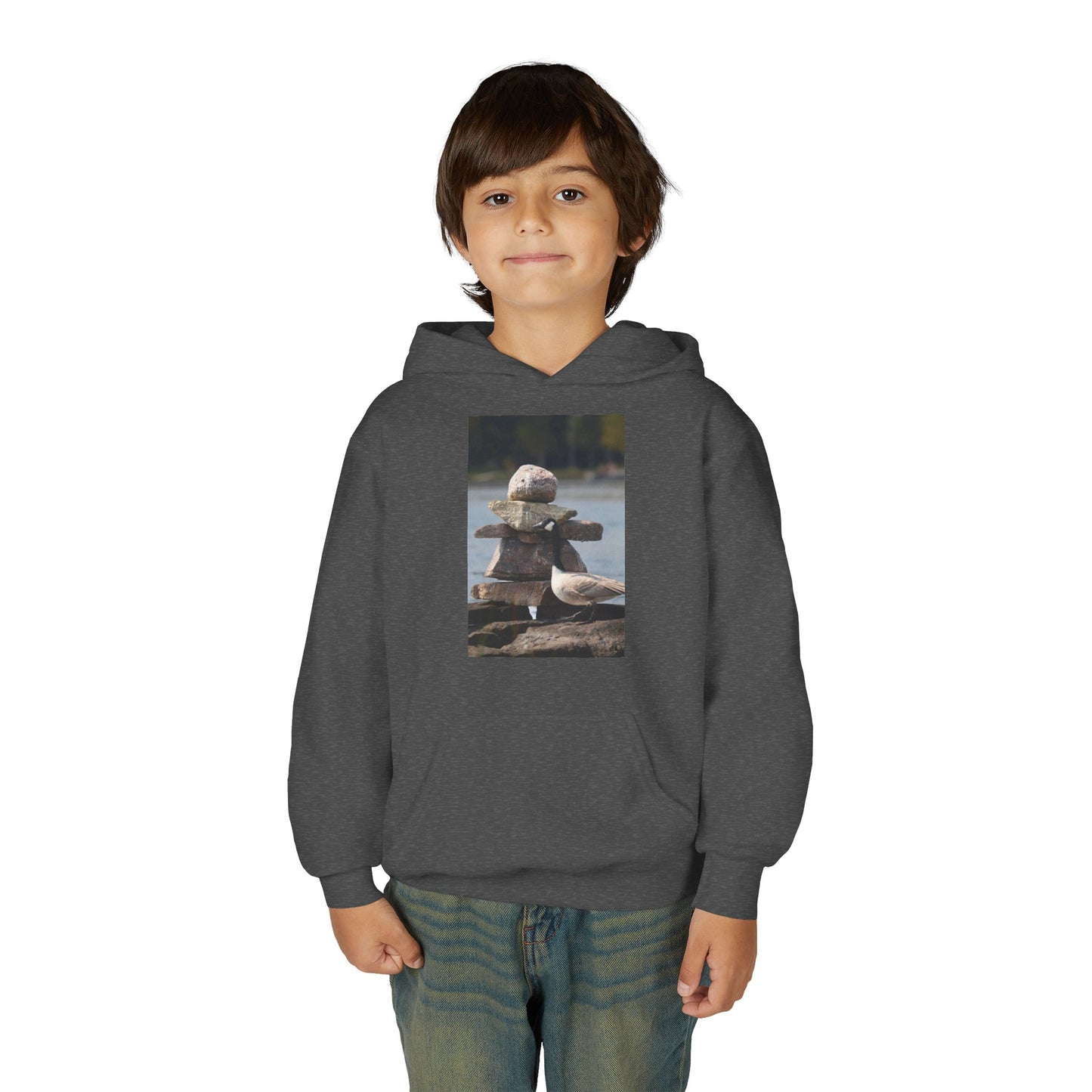 Youth Hoodie with Cute Duck Plush Photo — Kids' Cozy Animal Pullover
