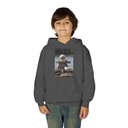 Youth Hoodie with Cute Duck Plush Photo — Kids' Cozy Animal Pullover