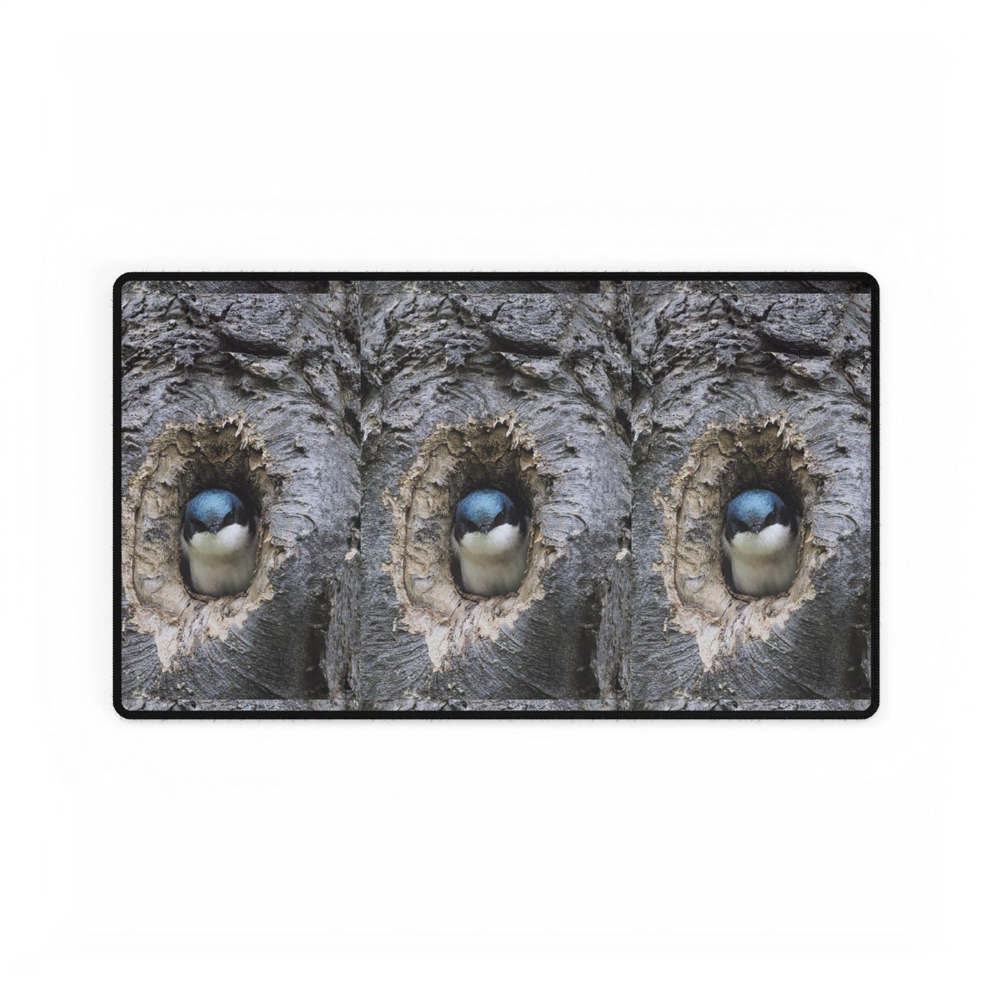 Bird Nest Trio Desk Mat — Cute Chick in Tree Hole XXL Mousepad