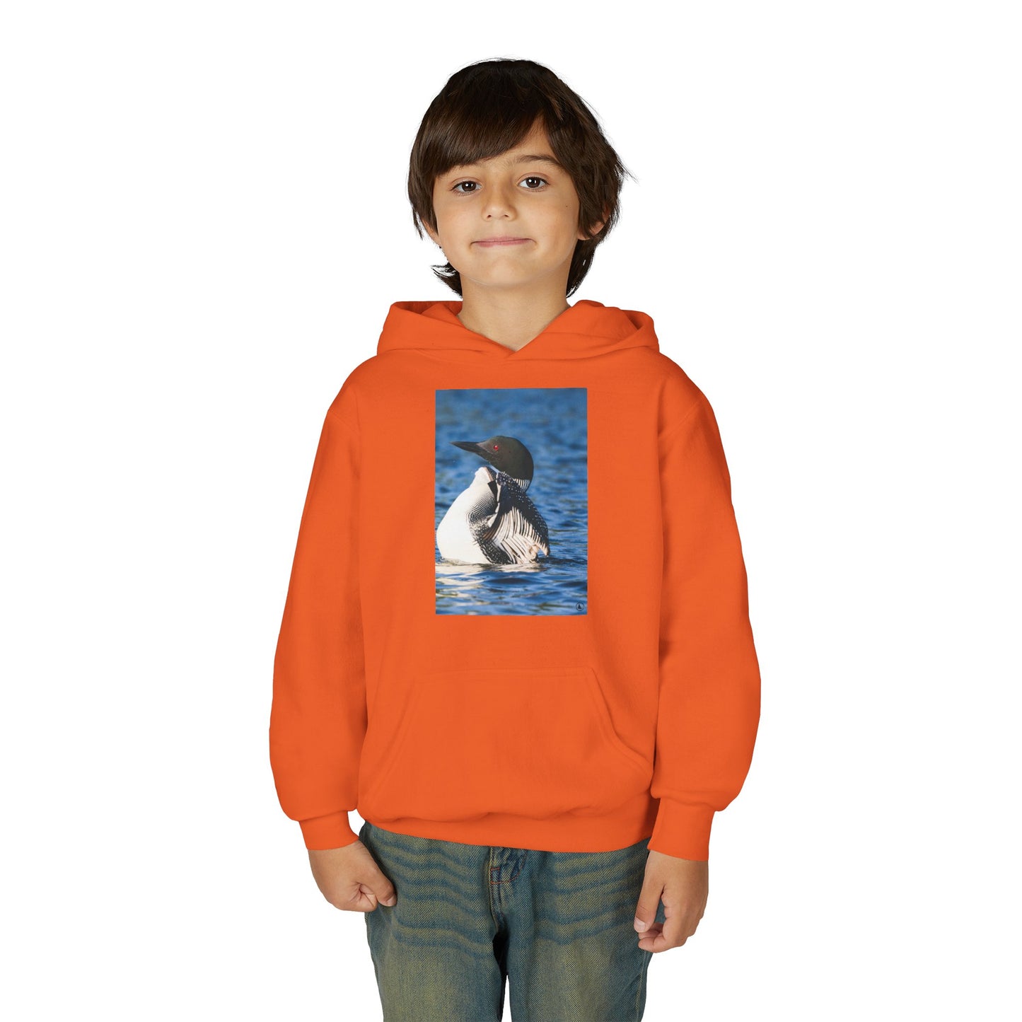 Youth Hoodie with Common Loon Photo – Nature-Lover Kids Pullover